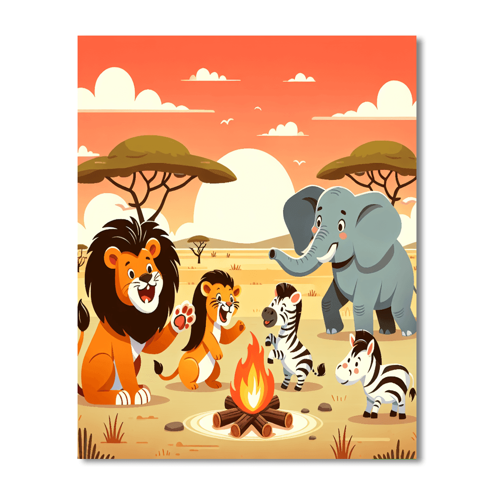 Super Safari Soirée Number Painting