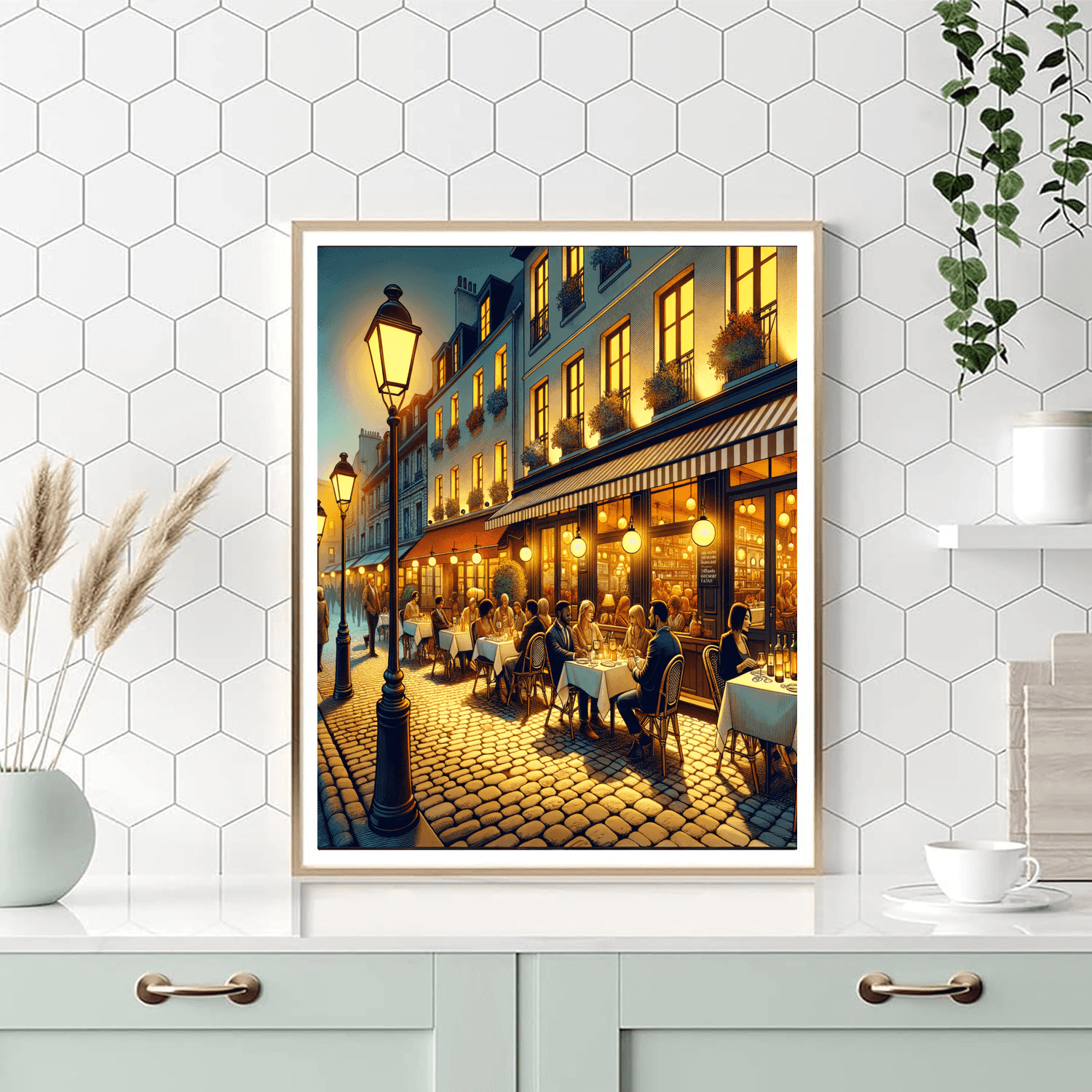 Charming French Bistro Evening Paint By Number