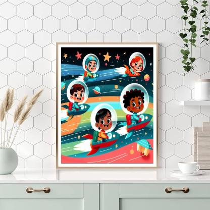 Space Race Adventure Paint By Numbers Kits