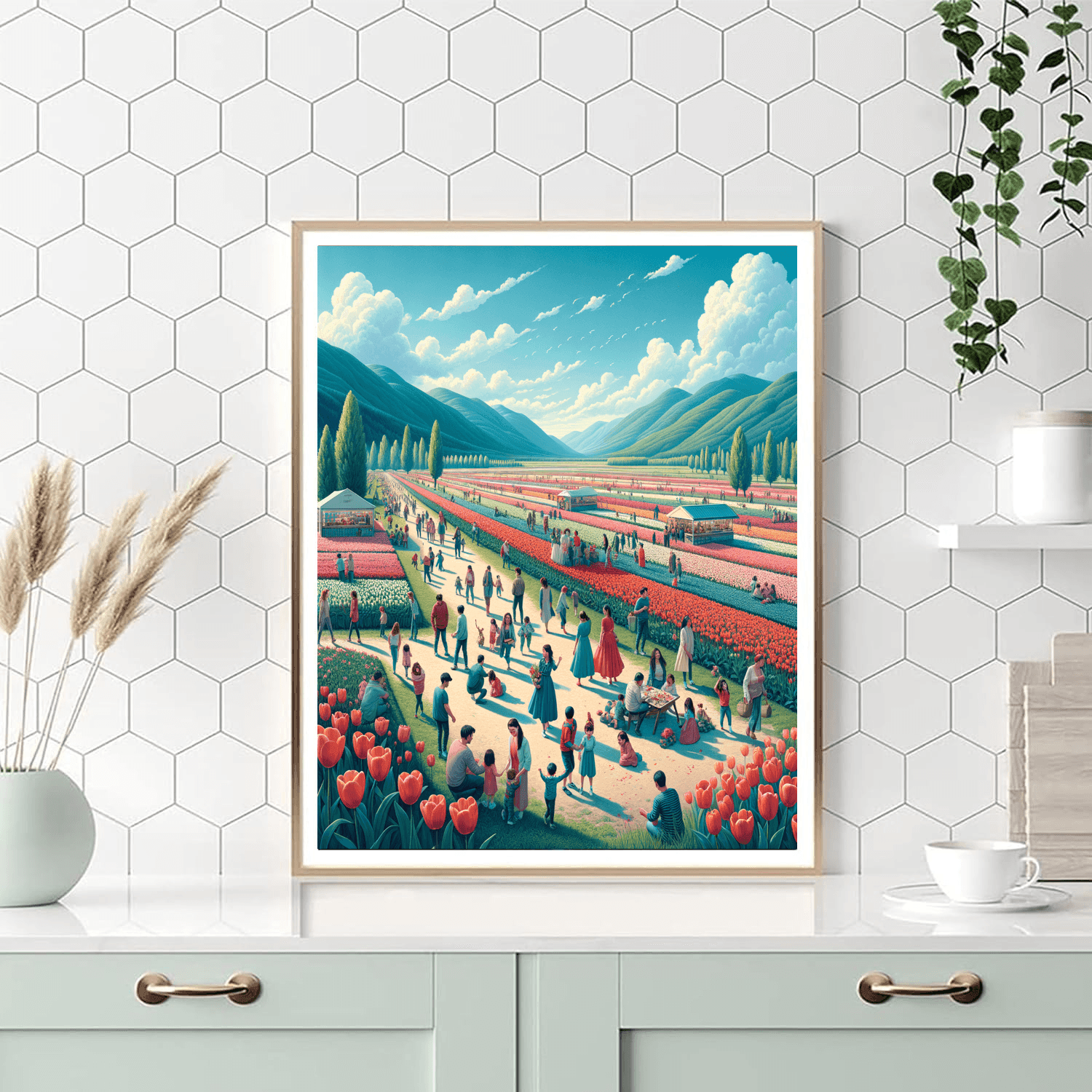 Tulip Festival - Skagit Valley, Washington Number Painting