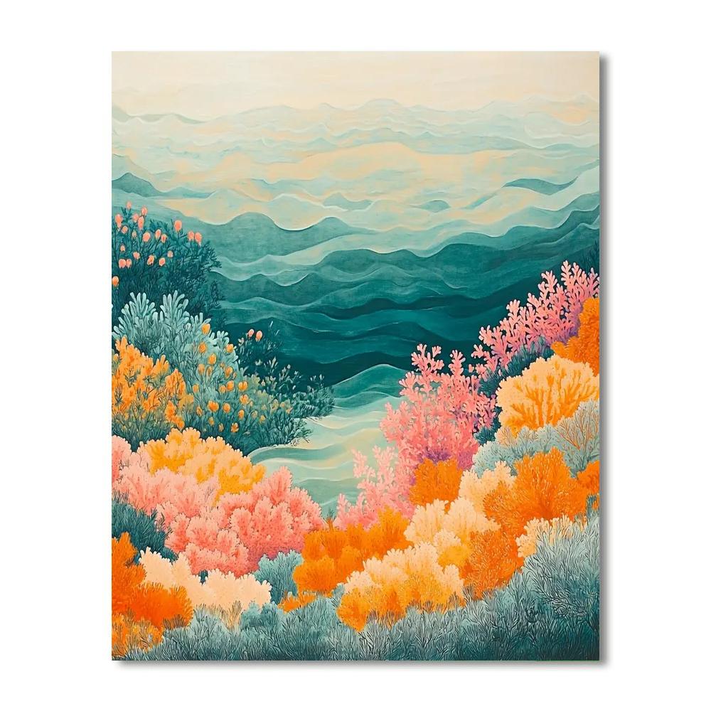 Georges Seurat Inspired Rhythms Of The Coral Reef  Paint By Numbers Kits