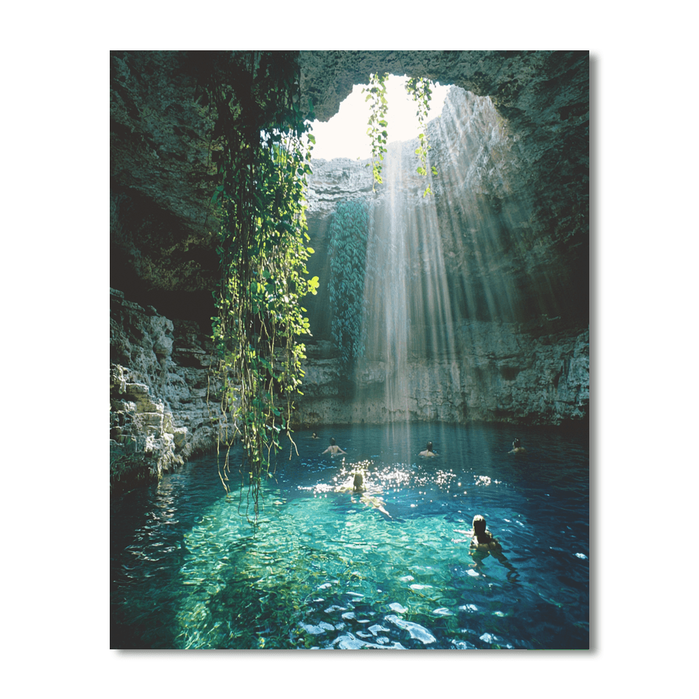 Cenote Ik Kil - Yucatán, Mexico Numbered Painting Kits
