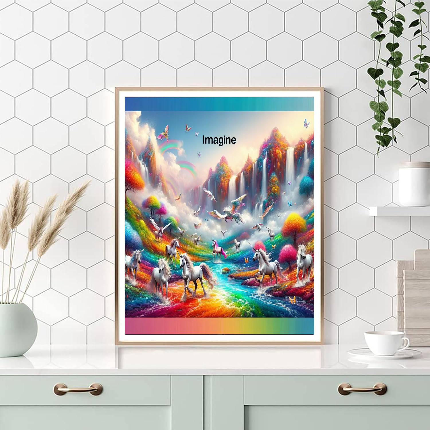 Rainbow Fantasy Realm Paint By Number