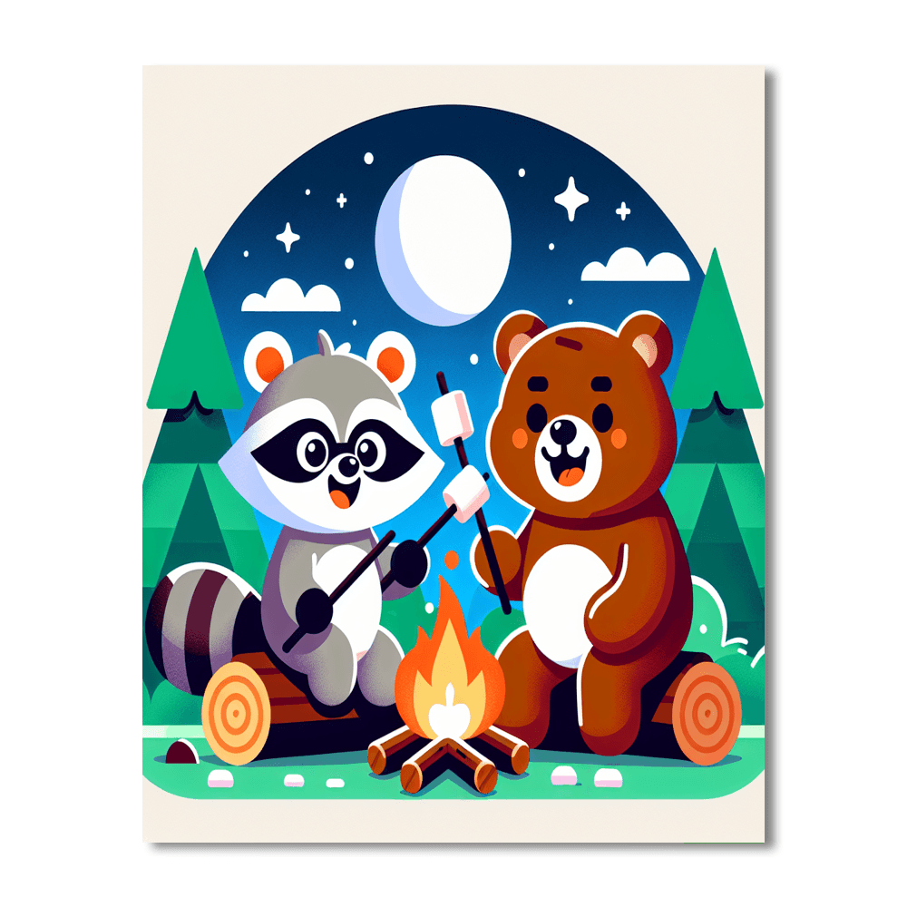 Charming Camping Trip Paint By Number