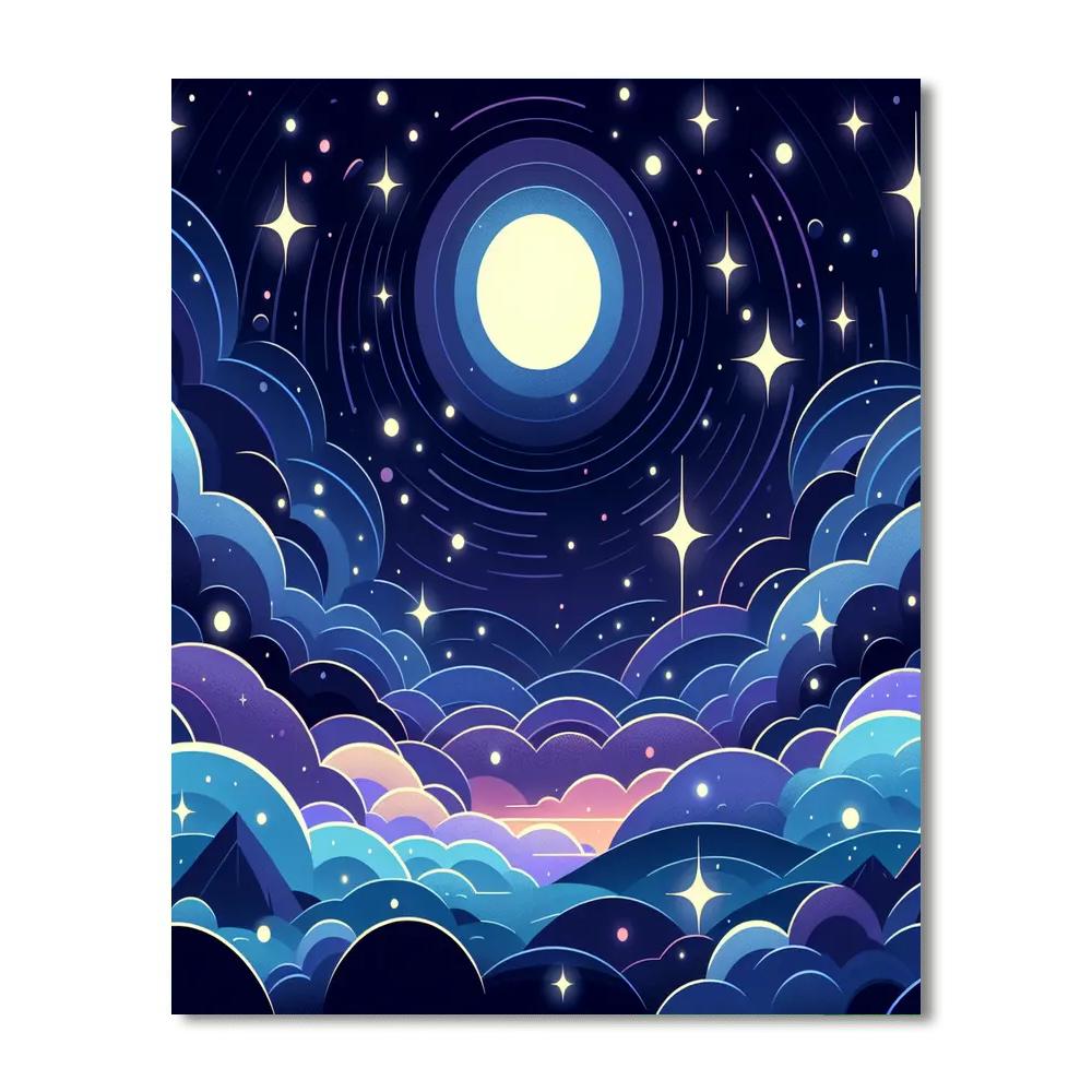 Enchanted Night Sky Wonder Paint By Numbers Art