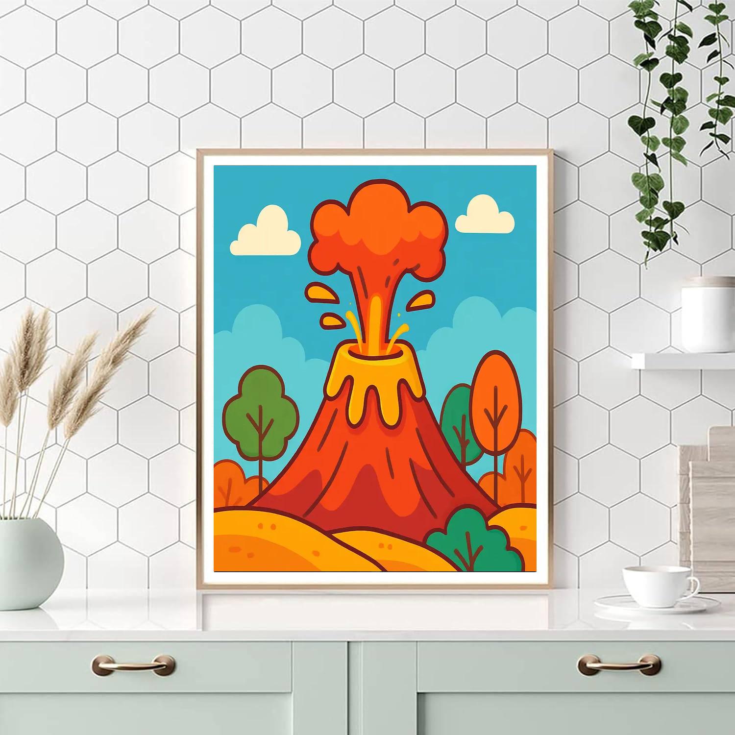 Incredible Volcano Adventure Numbered Painting Kits