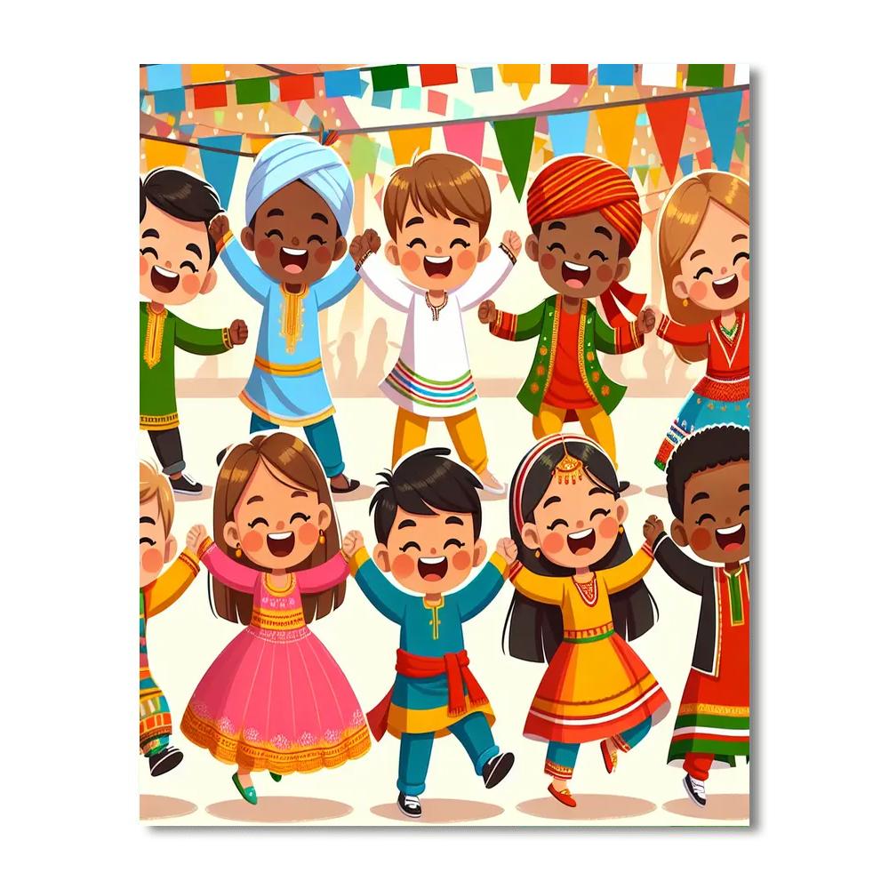 Charming Cultural Festival Number Painting