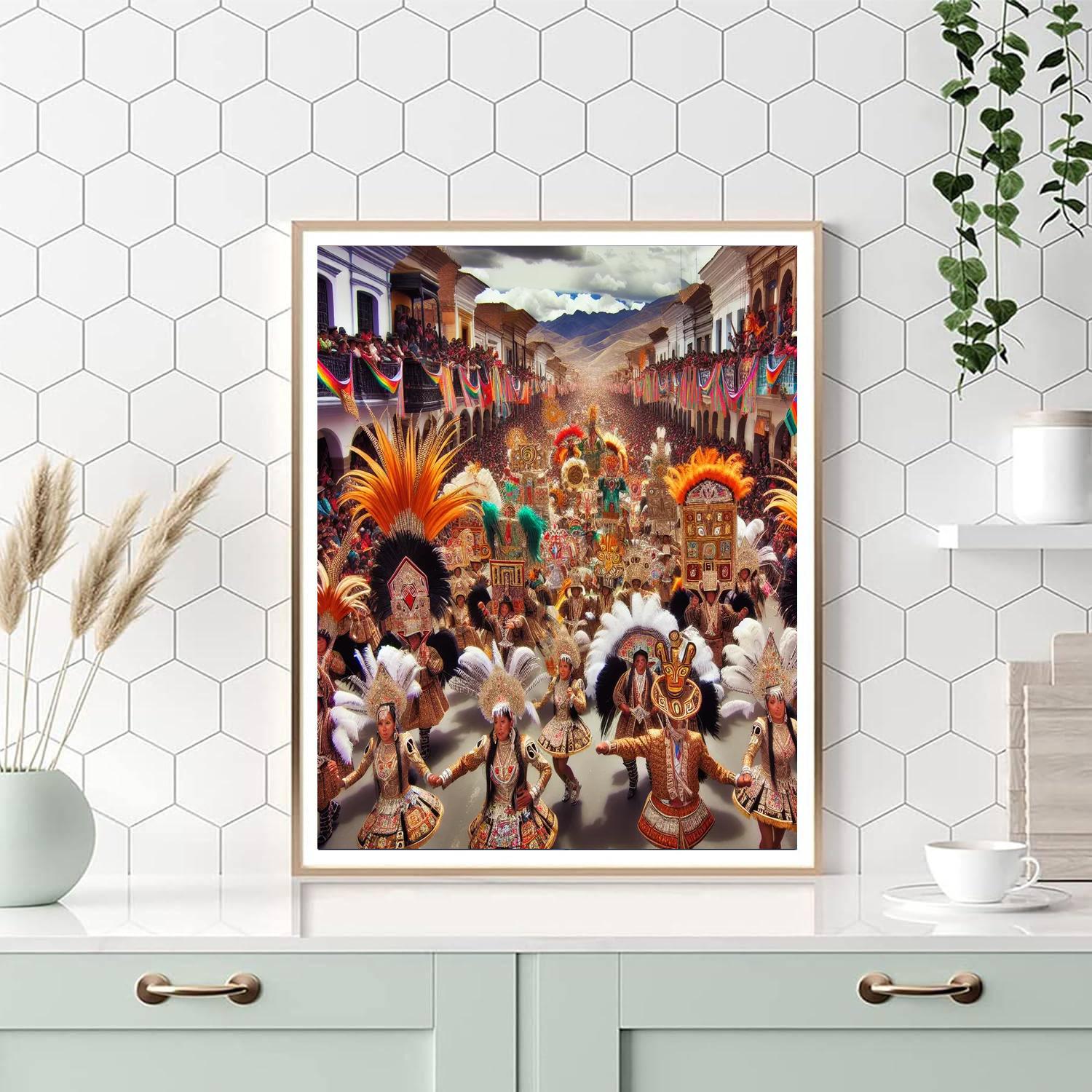 Festival De La Virgen De La Candelaria Painting By Numbers Kit