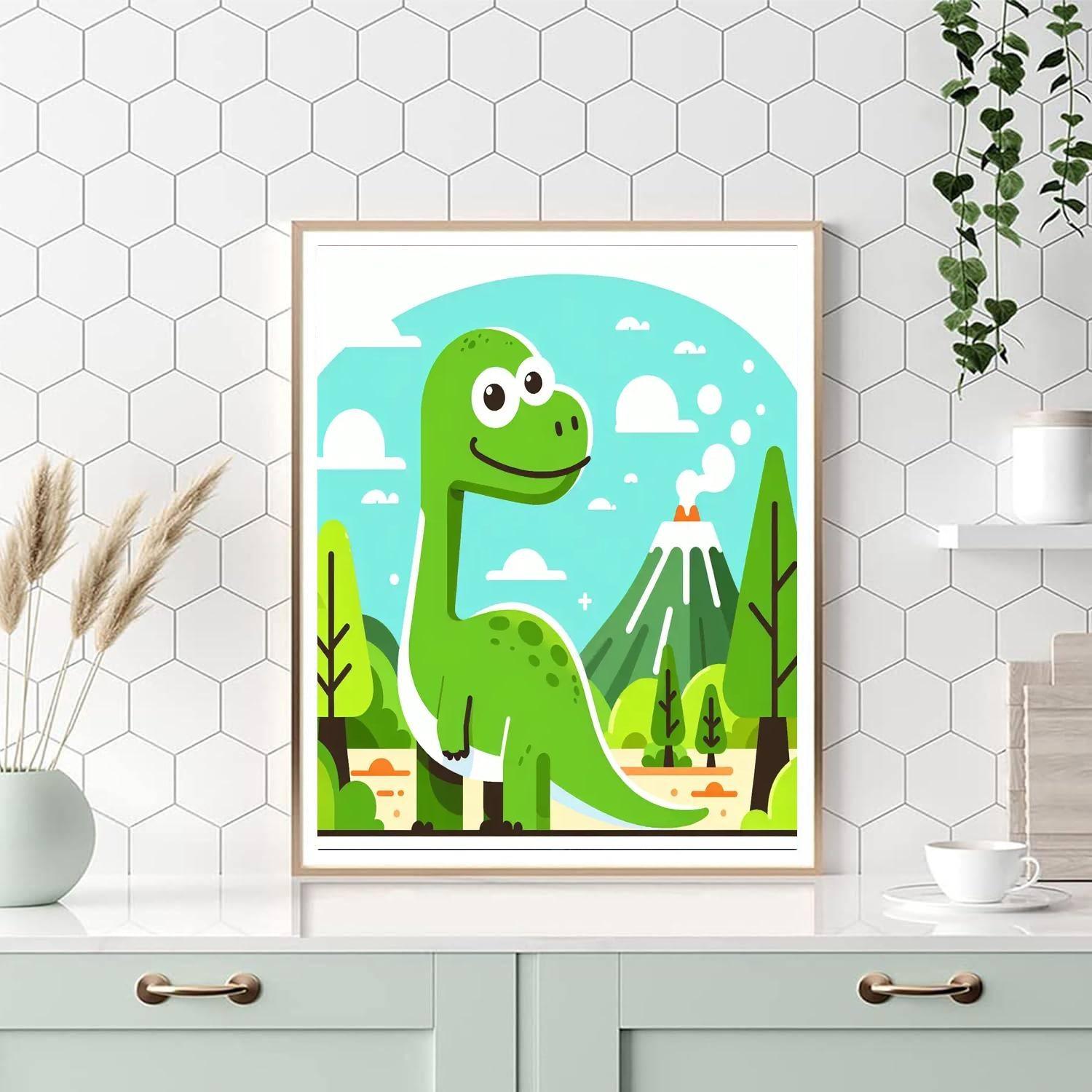 Dinosaurs And Friends Paint By Numbers Art