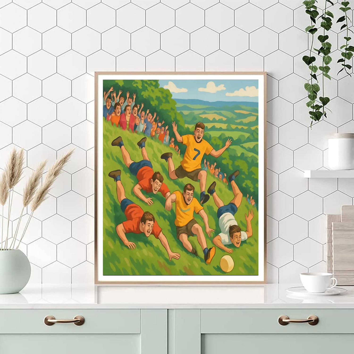 Cooper's Hill Cheese-rolling DIY Paint By Numbers