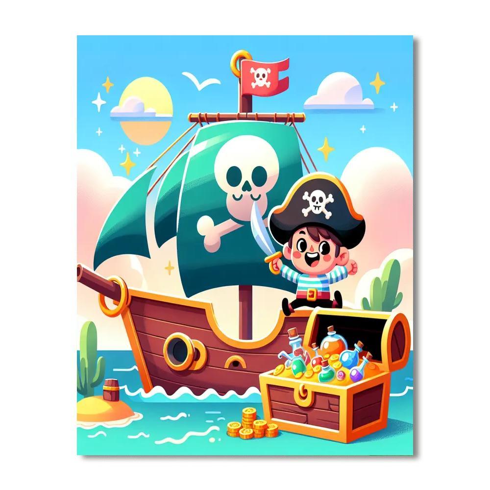 Pirate Adventure Challenge Paint By Color