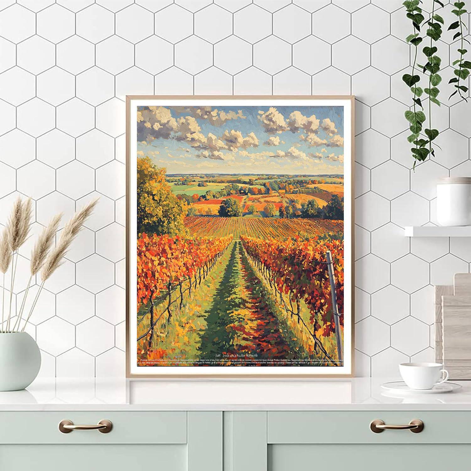 John Constable Inspired Rustic Autumn Vineyard  Paint By Numbers Kits