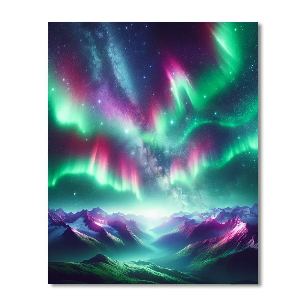 Ethereal Aurora Glow Paint By Number