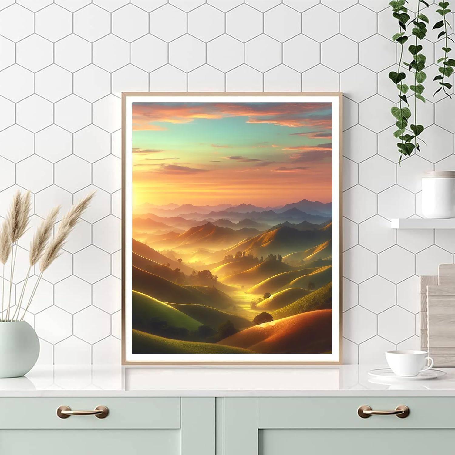 Countryside Sunrise DIY Paint By Numbers