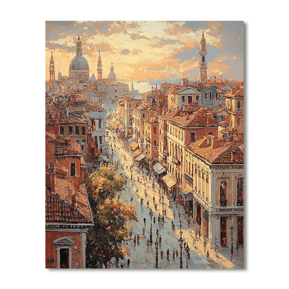 Canaletto Inspired Historic Cityscape Wonders  Painting By Numbers Kit