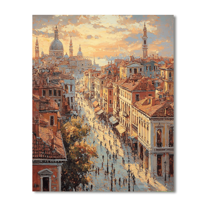Canaletto Inspired Historic Cityscape Wonders  Painting By Numbers Kit