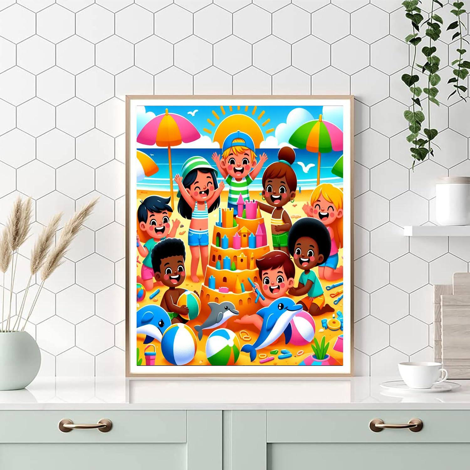Joyful Beach Adventure Paint By Numbers
