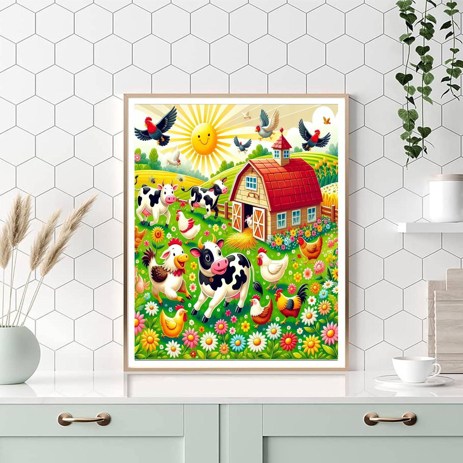 Delightful Farmyard Fun Paint By Color
