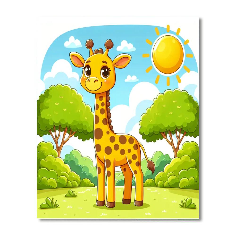 Cheery Giraffe Paint By Number