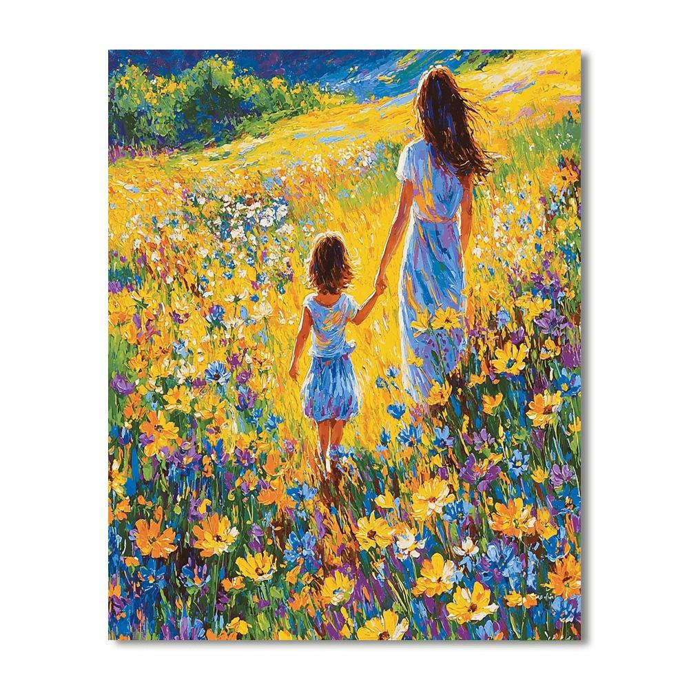 Mommy And Me In The Wildflowers DIY Paint By Numbers