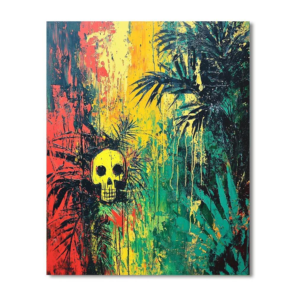 Jean-Michel Basquiat Inspired Whimsical Jungle Symphony  Painting By Numbers Kit