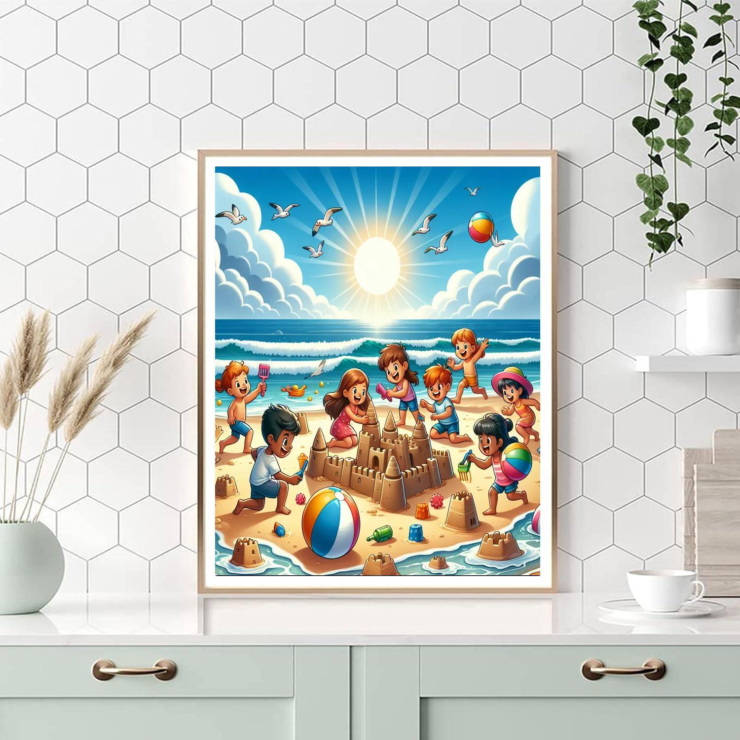 Sunny Seaside Fun Paint By Numbers
