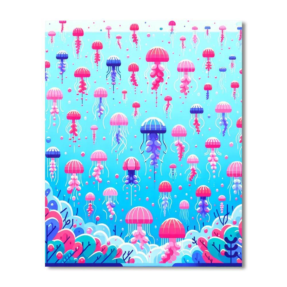 Joyous Jellyfish Jamboree Number Painting