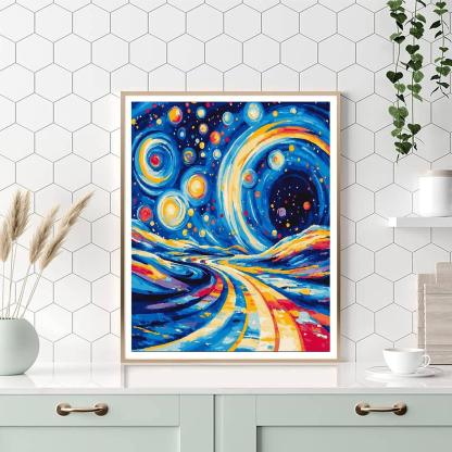 Wassily Kandinsky Inspired Galactic Voyage Of Curiosity  Paint By Color