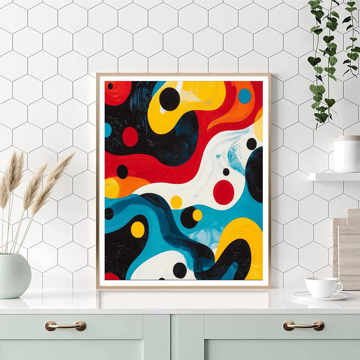 Joan Miró Inspired Fluid Dreams  Painting By Numbers Kit