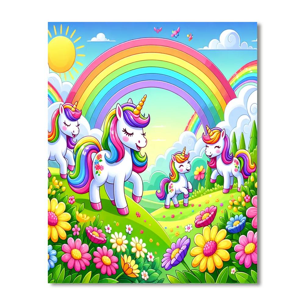 Fantasy Adventure In Unicorn Land Numbered Painting Kits