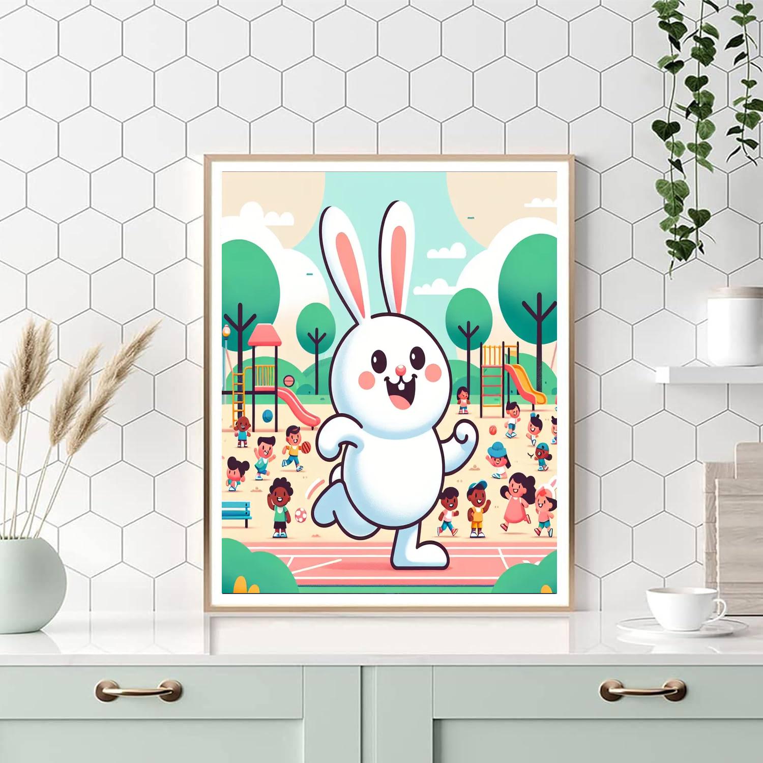 Sporty Bunny Painting Number Kit