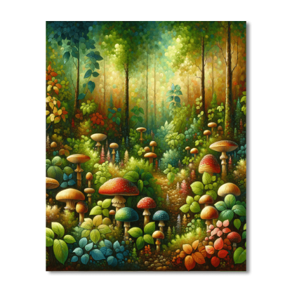 Mushroom Enclave Paint By Numbers Art