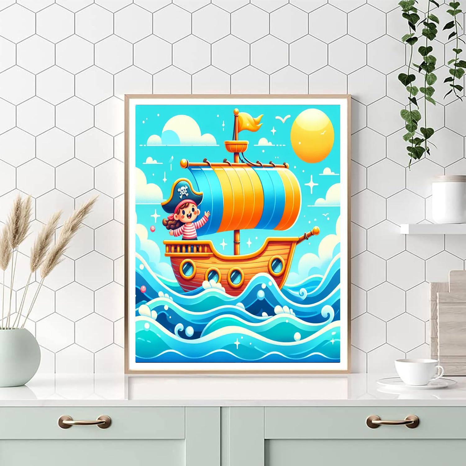 Joyful Pirate Adventure Paint By Numbers Kits