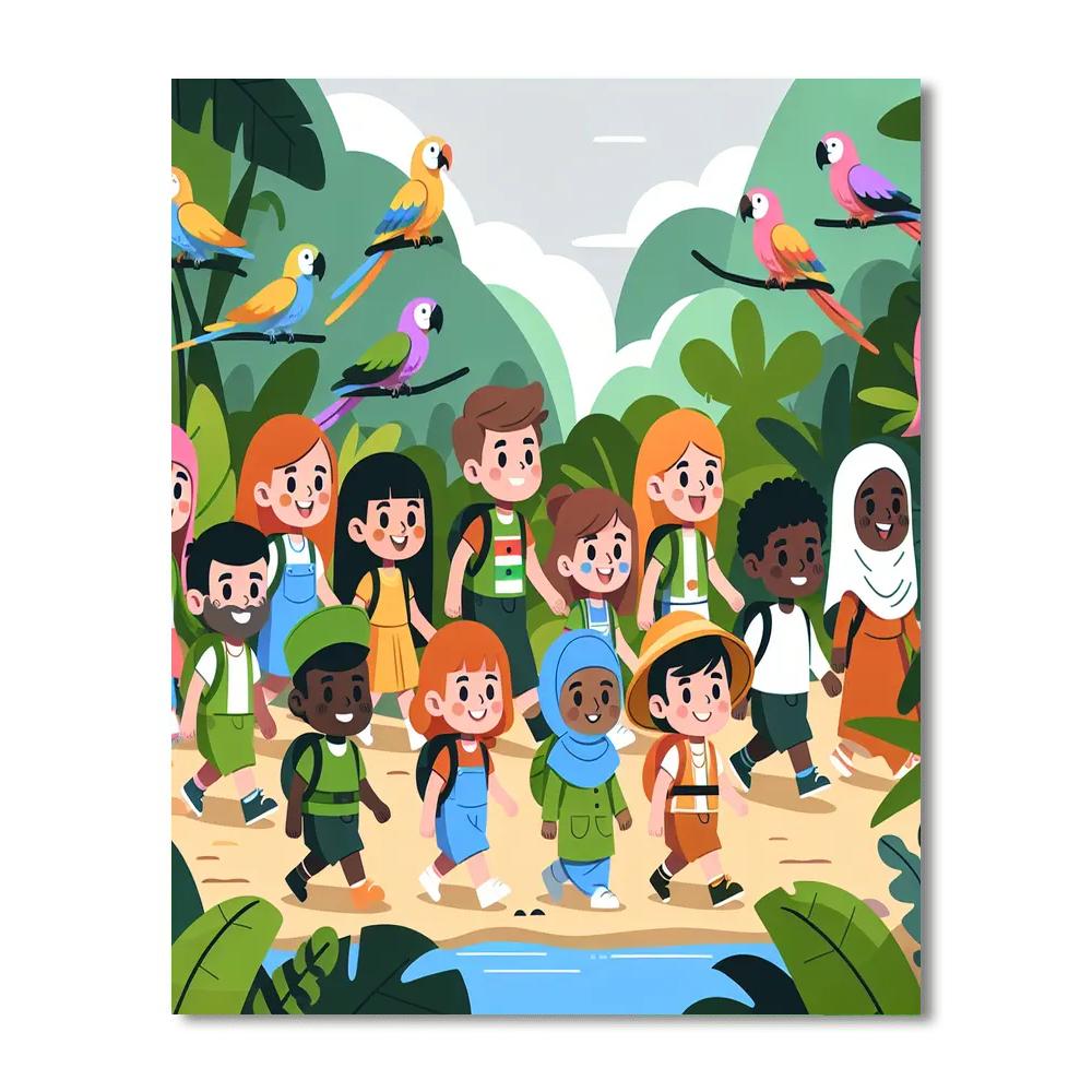 Tropical Jungle Quest Number Painting