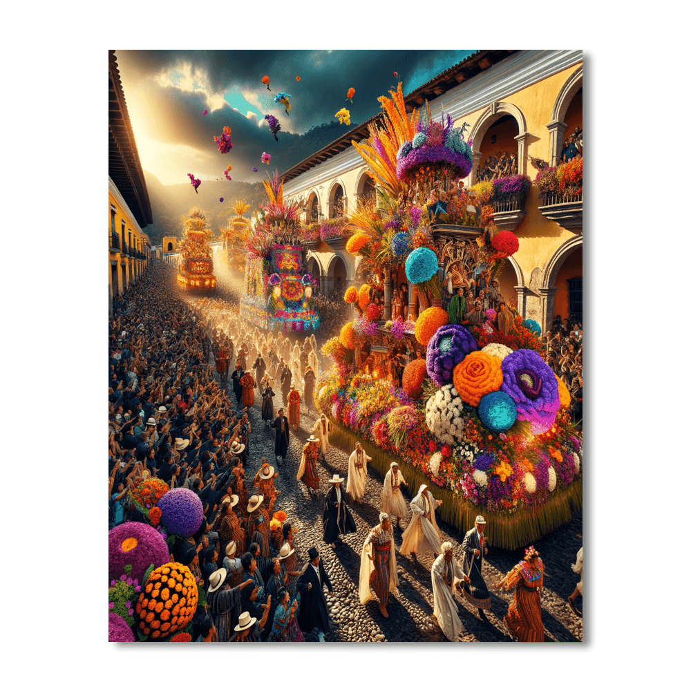 The Flower Festival - Guatemala Paint By Color