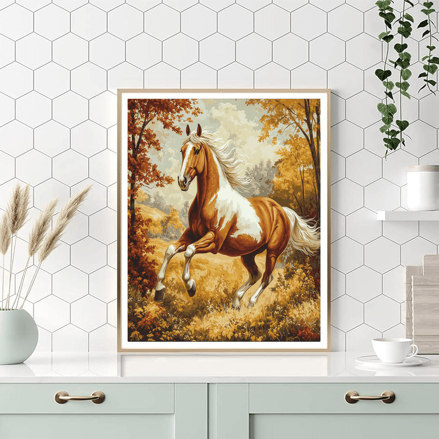 George Stubbs Inspired Romantic Era Horse Grace  Paint By Numbers Kits