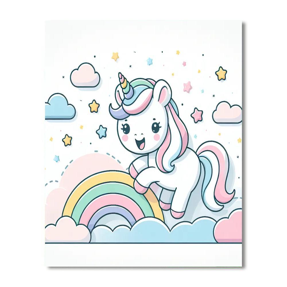 Playful Unicorn Dream Numbered Painting Kits