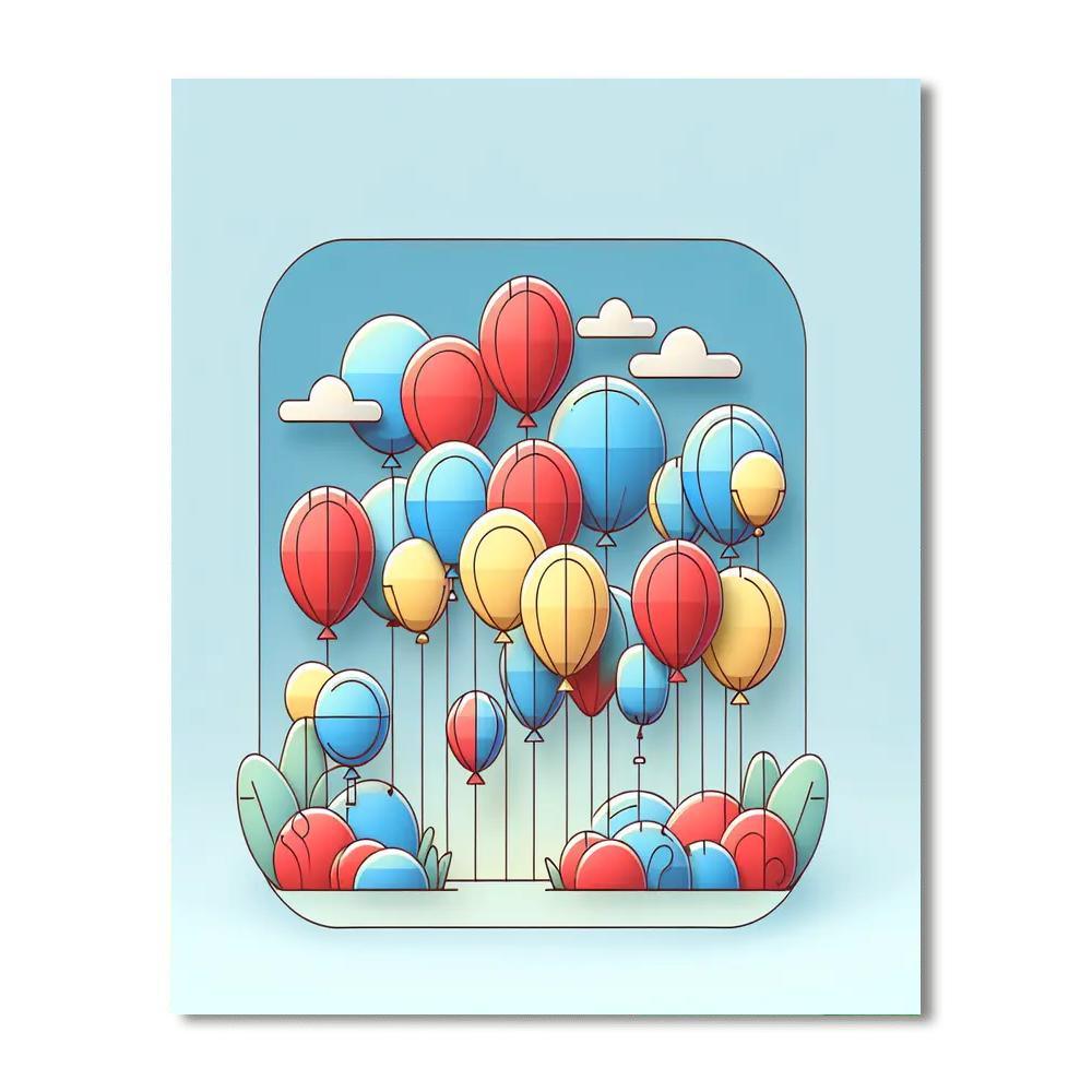 Bouncy Balloon Bonanza Number Painting