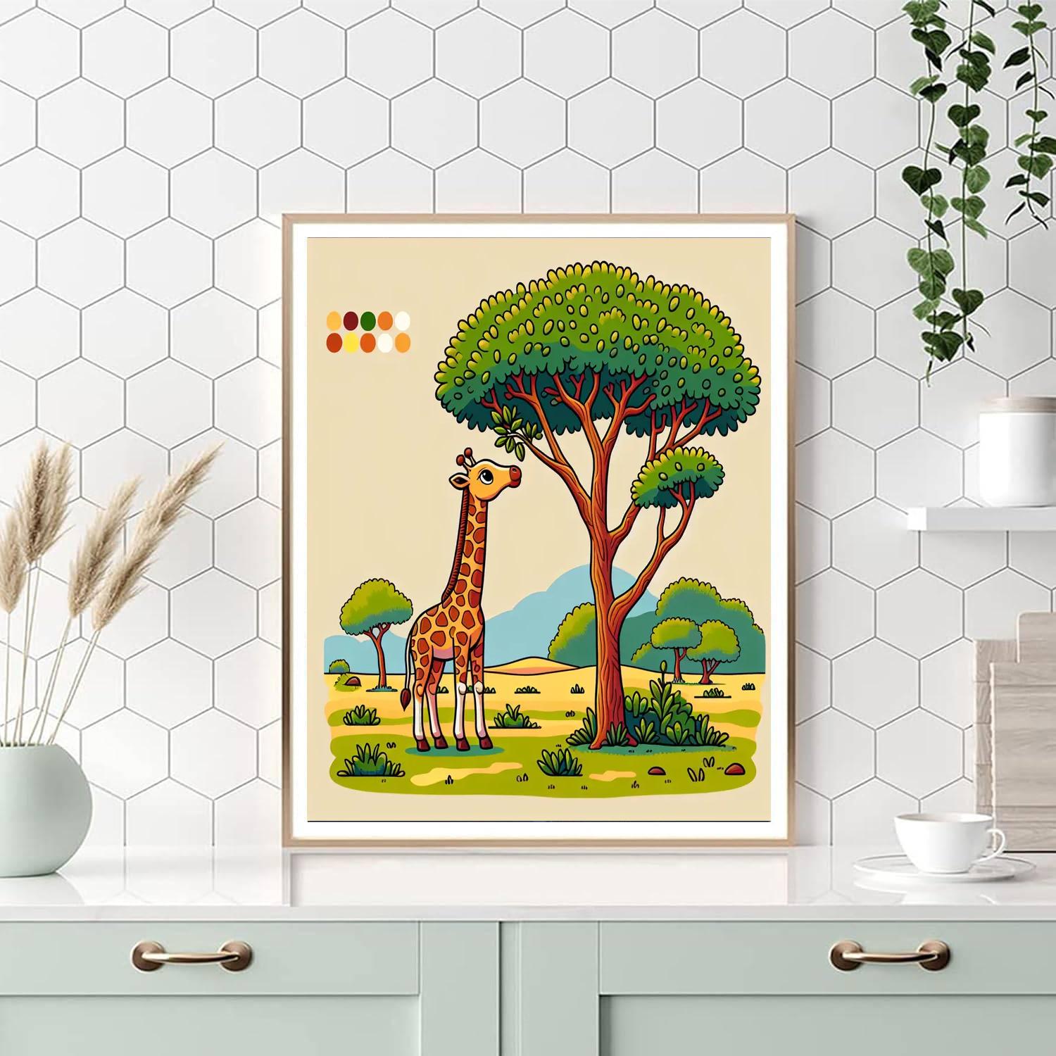 Giraffe Safari Expedition Paint By Numbers Kits
