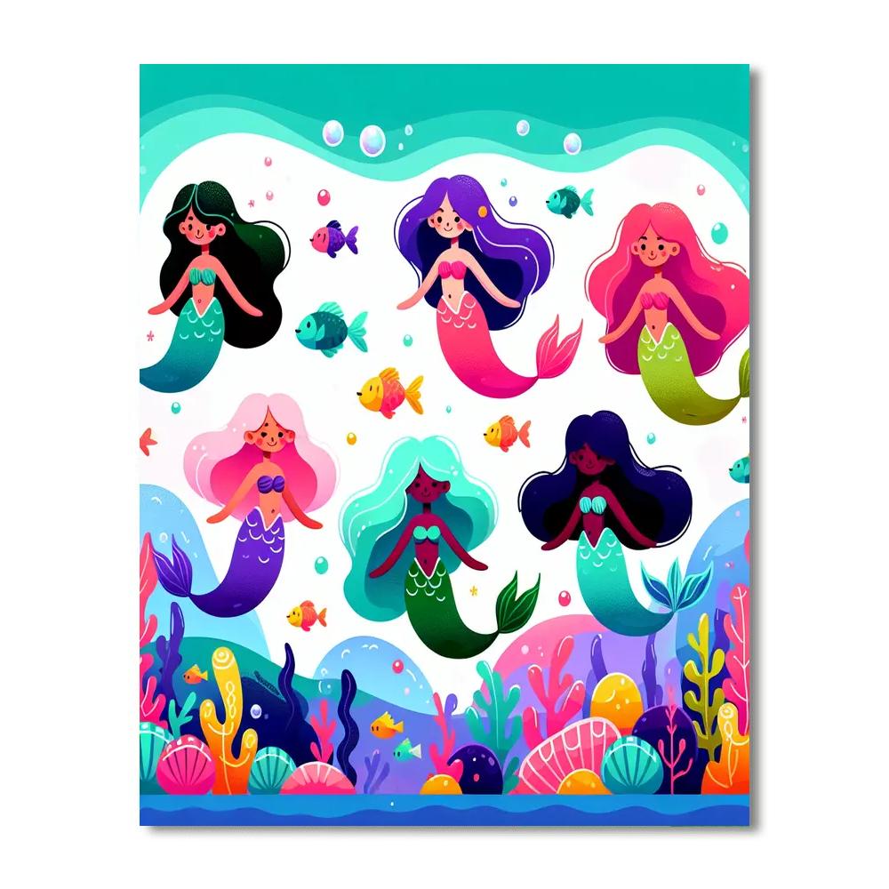 Mermaid Fantasy Painting Number Kit