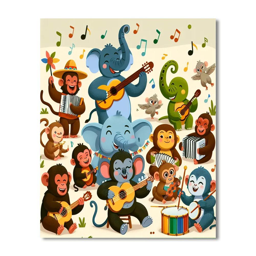 Jungle Rhythms And Beats Painting Number Kit