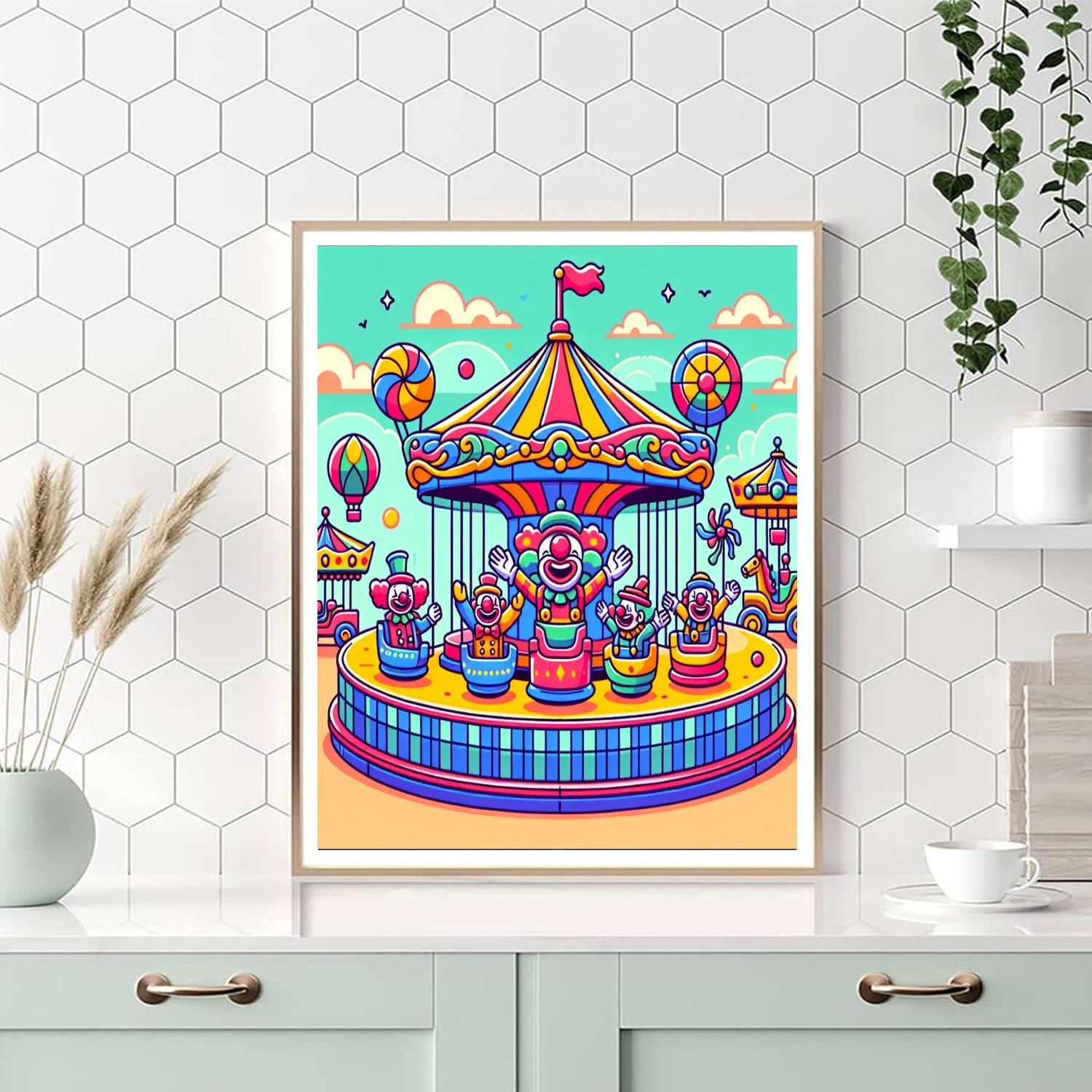 Funky Funfair Number Painting