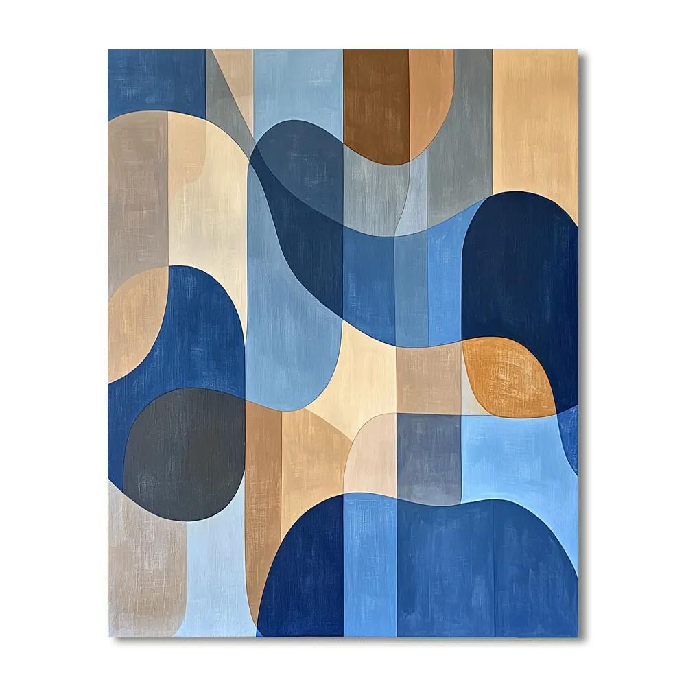 Paul Klee Inspired Dreamscape In Blues  Paint By Number