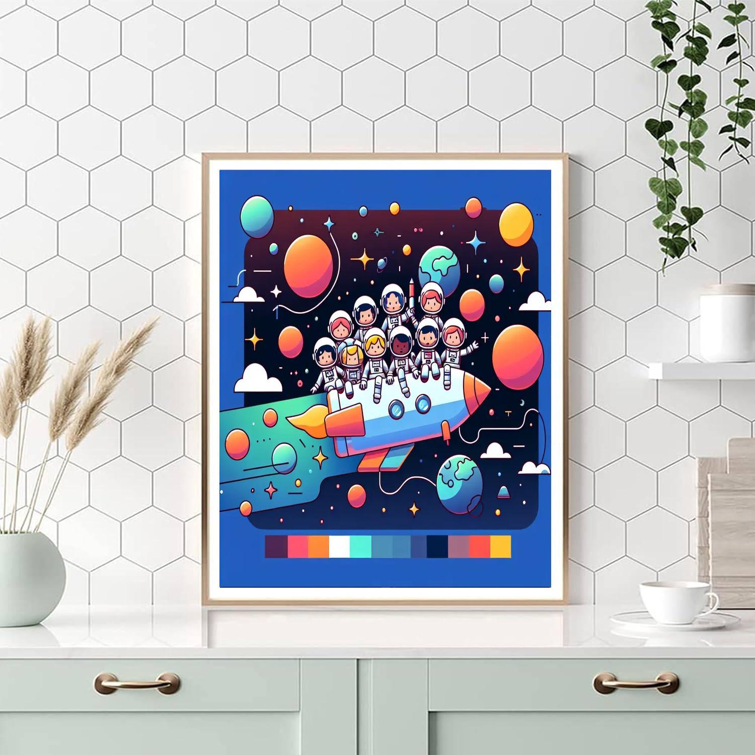 Space Journey Adventure DIY Paint By Numbers