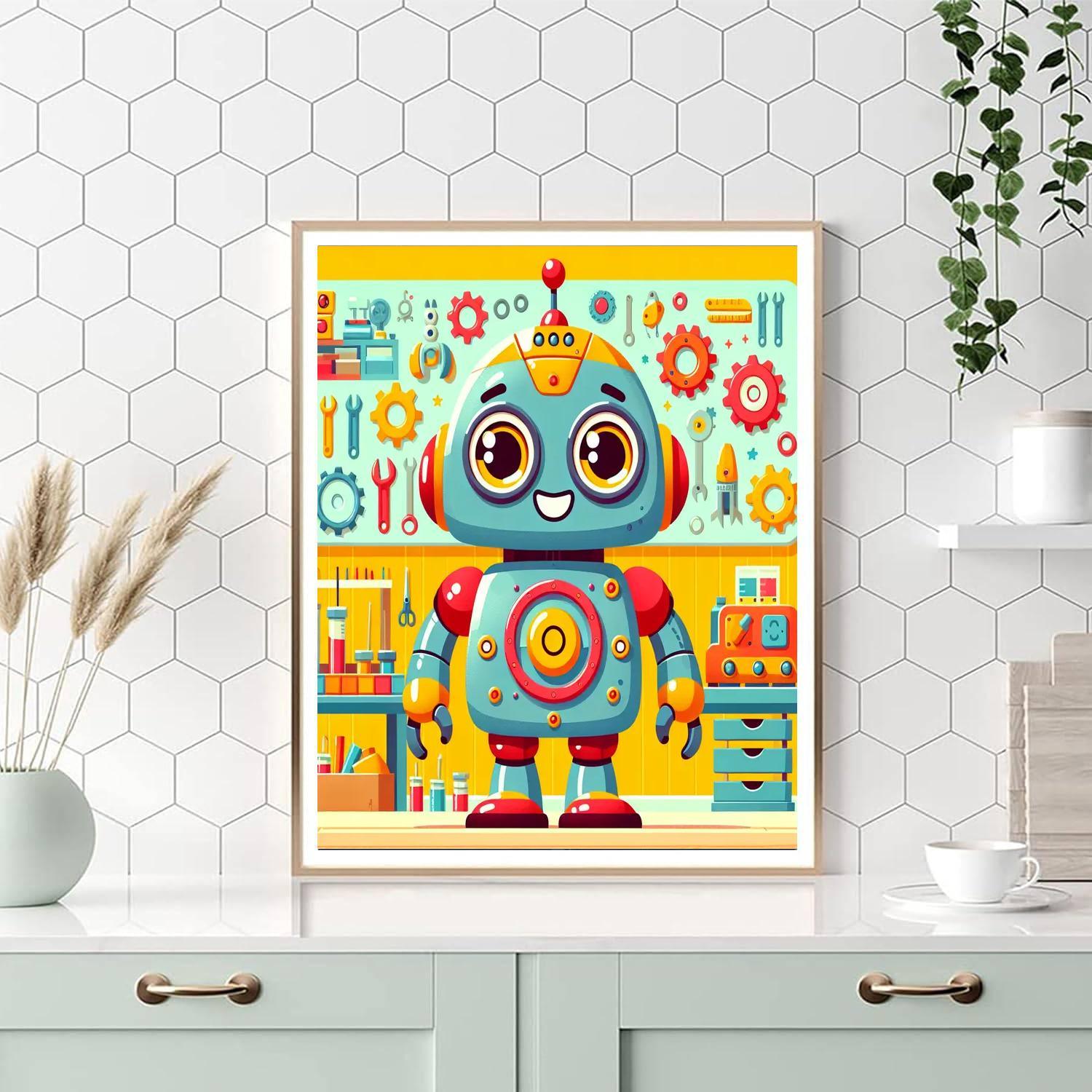 Amazing Robots Painting By Numbers Kit