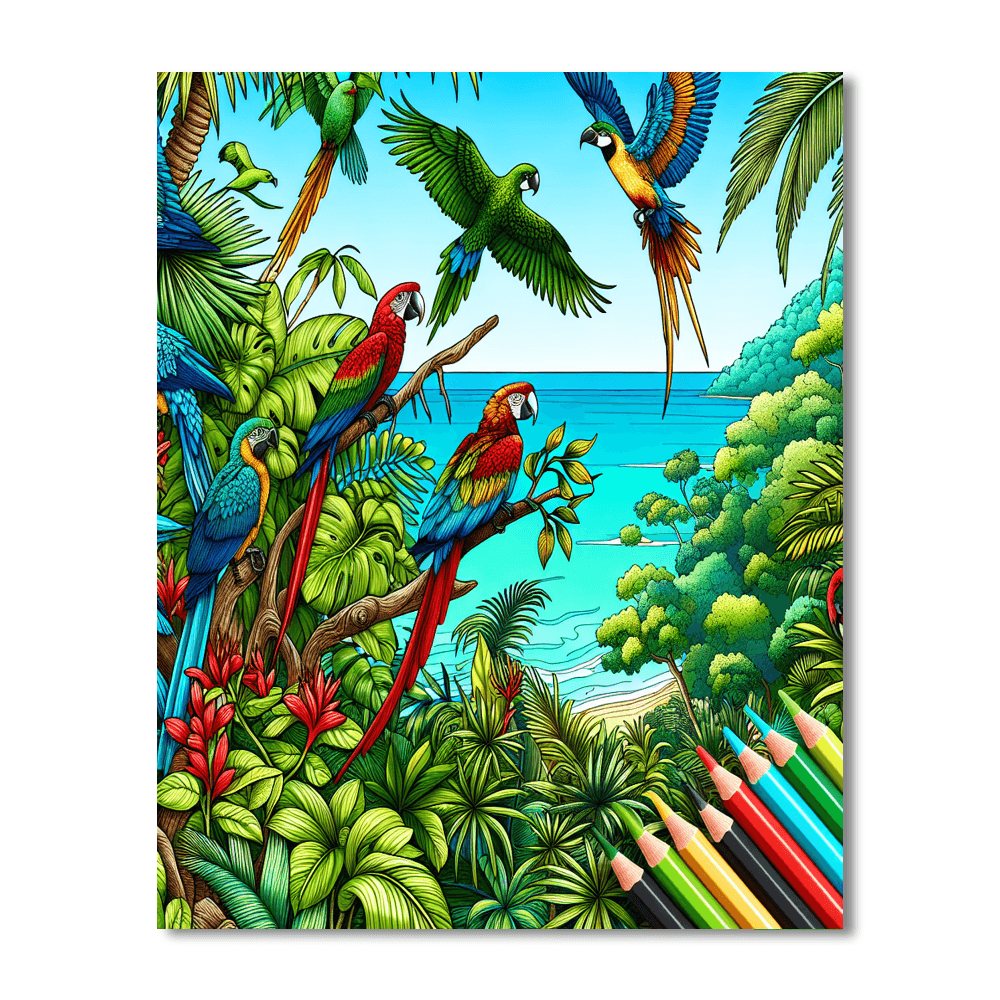 Tropical Harmony Paint By Numbers Art