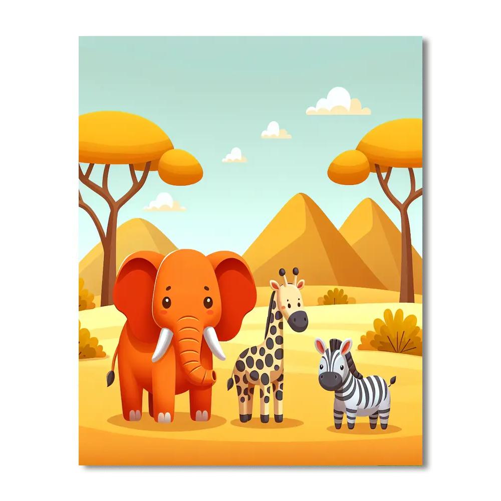 Savanna Wildlife Watch Numbered Painting Kits