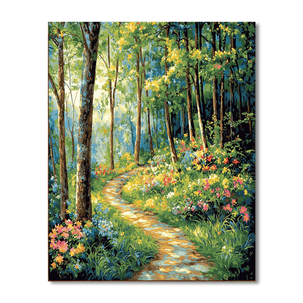 Friedrich Inspired Enchanted Forest Trail  Painting By Numbers Kit