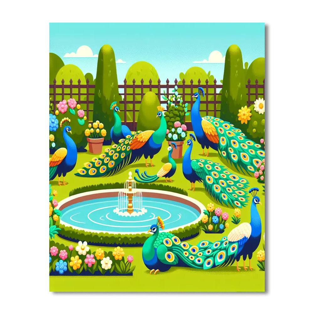 Peacock's Pride Parade Painting By Numbers Kit