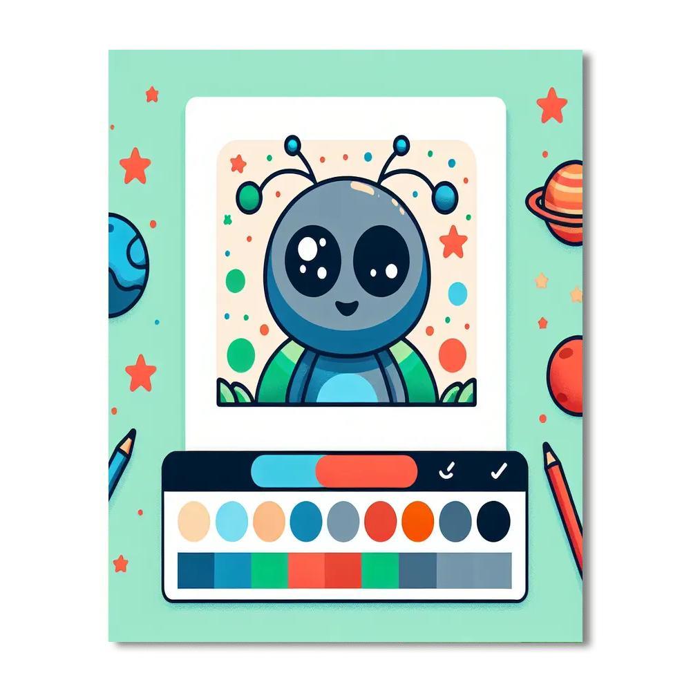 Space Creature Invasion Paint By Numbers Kits